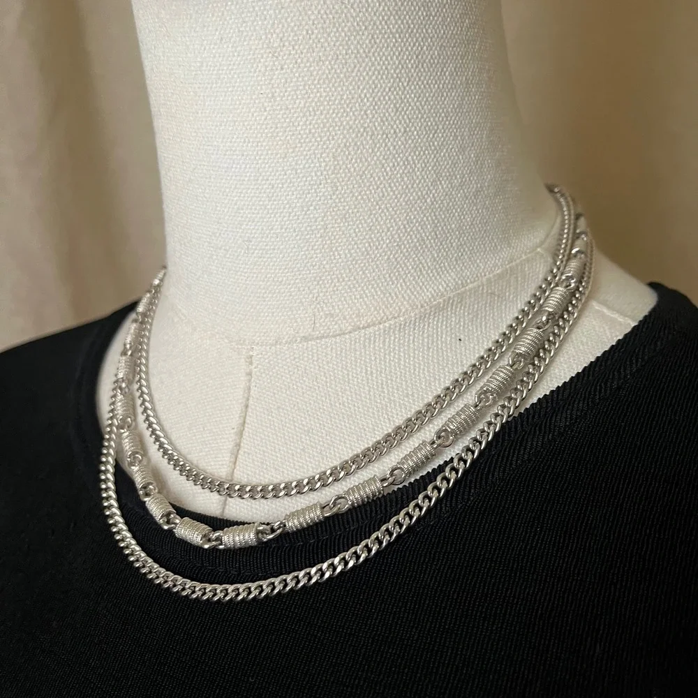 Monet Multi Strand Chain Necklace 15.5-17.5